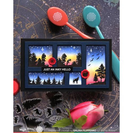 Waffle Flower - Postage Collage Mini Slimline Blocks Die