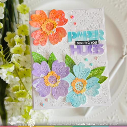 Waffle Flower - Overlapping Paper Hugs Die-n-stencil