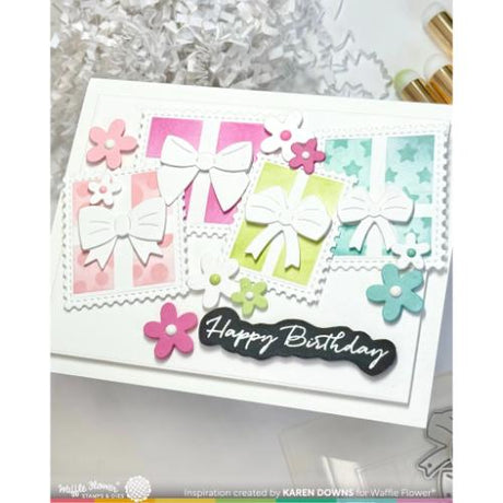 Waffle Flower - Postage Collage Gifts Stencil