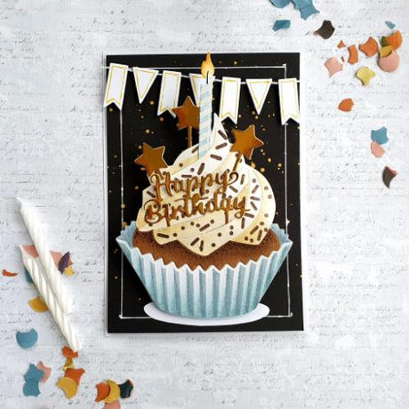 Waffle Flower - Sweet Cupcake Stencil