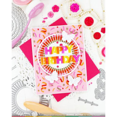 Waffle Flower - Confetti Background Stencil