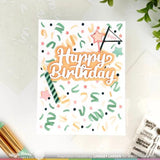 Waffle Flower - Happy Birthday Script Word Die