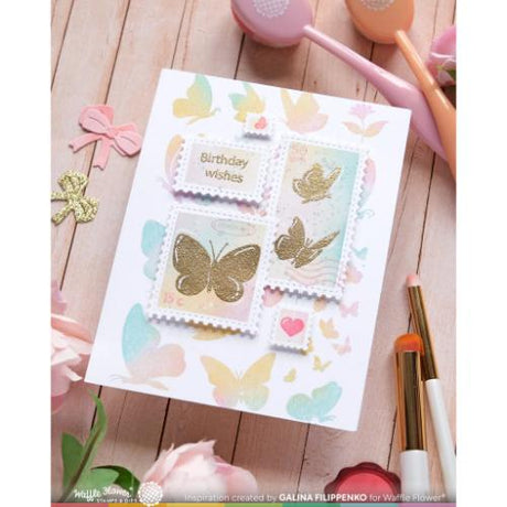 Waffle Flower - Postage Collage Wild Butterflies Stamp Set