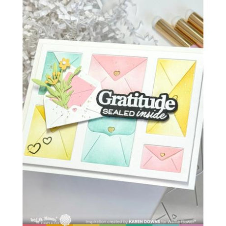Waffle Flower - Postage Collage Envelope Stencil