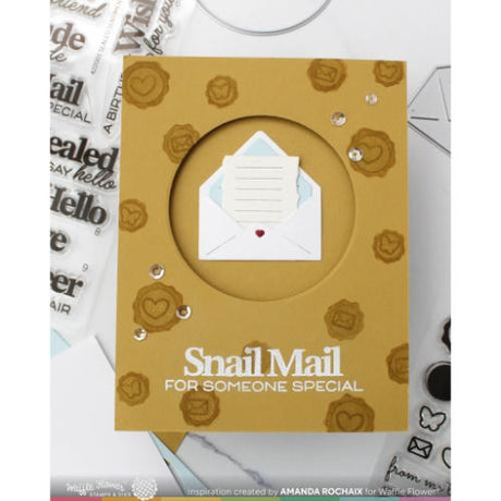 Waffle Flower - Postage Collage Mini Seals Stamp Set