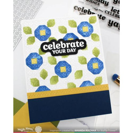 Waffle Flower - Quilted Floral Stencil