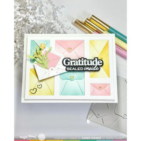 Waffle Flower - Postage Collage Mini Seals Die