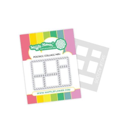 Waffle Flower - Postage Collage Miniature Die-n-stencil