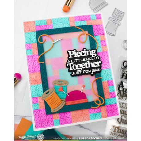 Waffle Flower - Patchwork Stencil