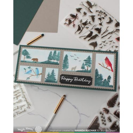 Waffle Flower - Postage Collage Wild Birds Stamp Set