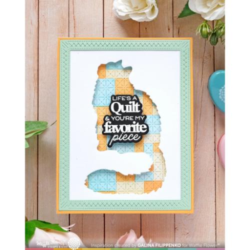Waffle Flower - Cat Silhouette Die