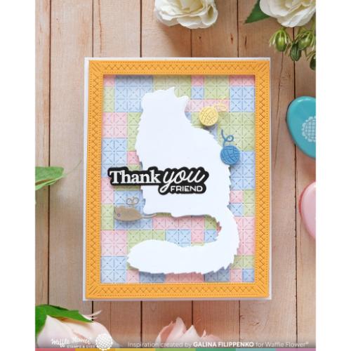 Waffle Flower - Cat Silhouette Die