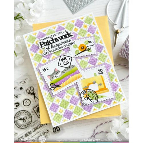 Waffle Flower - Tiny Square Stencil