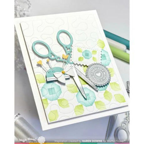 Waffle Flower - Postage Collage Sew Fun Stencil