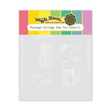 Waffle Flower - Postage Collage Sew Fun Stencil