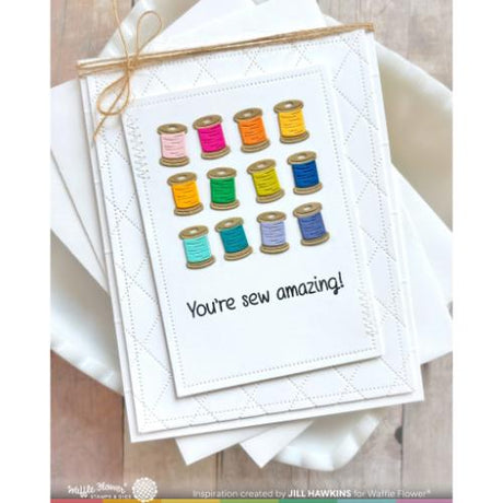 Waffle Flower - Postage Collage Sew Fun Stamp Set