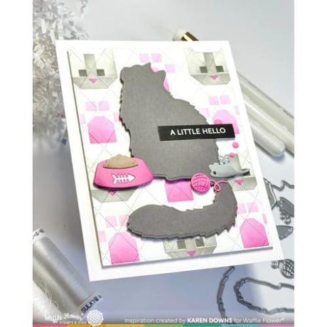 Waffle Flower - Patchwork Cat Stencil