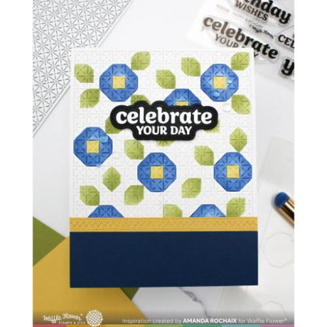 Waffle Flower - Happy Birthday Piercing Matching Die