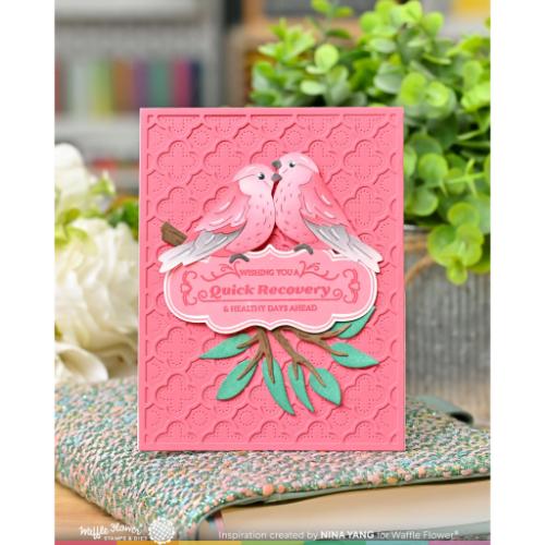 Waffle Flower - Vintage Label 1 Die