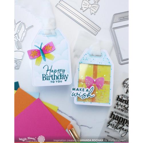 Waffle Flower - Nesting Piercing Tags Die-n-stencil