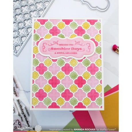 Waffle Flower - Vintage Label 1 Stencil