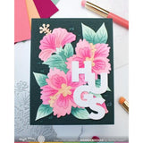 Waffle Flower - Overlapping Vertical Hugs Word Die