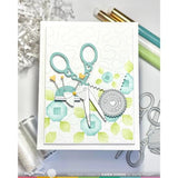 Waffle Flower - Postage Collage Circle Sentiments Stamp Set