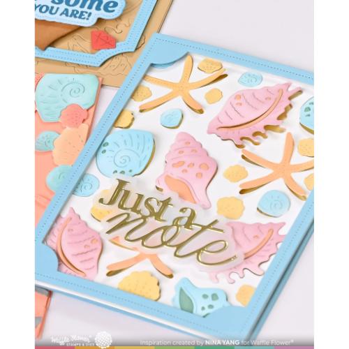 Waffle Flower - Seashell Coloring Stencil