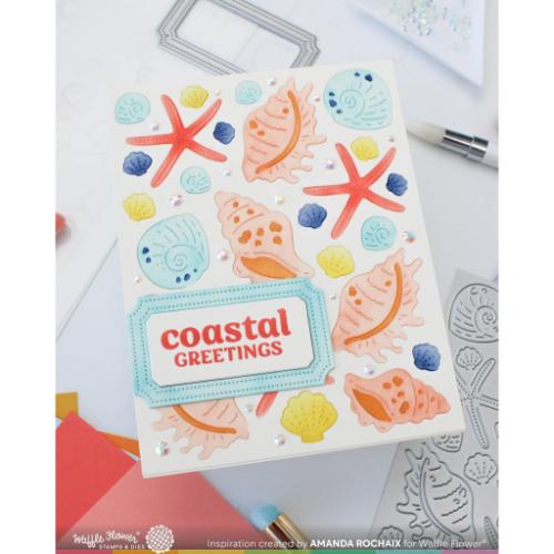 Waffle Flower - Seashell Coloring Stencil