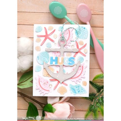 Waffle Flower - Seashell Coloring Stencil