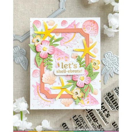 Waffle Flower - Seashell Coloring Stencil