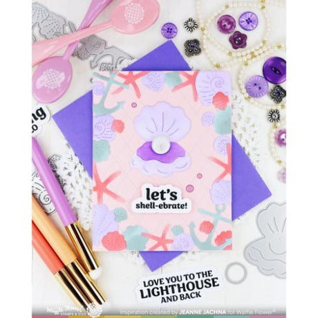 Waffle Flower - Seashell Coloring Stencil