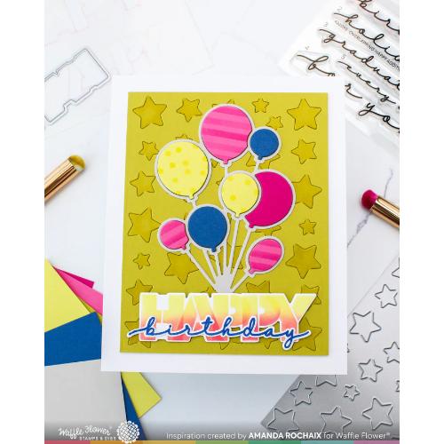 Waffle Flower - Diagonal Line Stencil