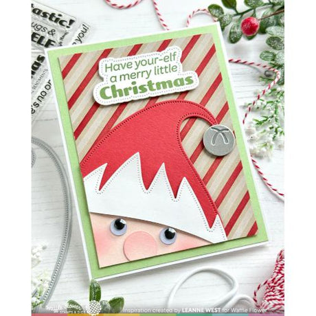 Waffle Flower - Diagonal Line Stencil