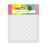 Waffle Flower - Diagonal Line Stencil