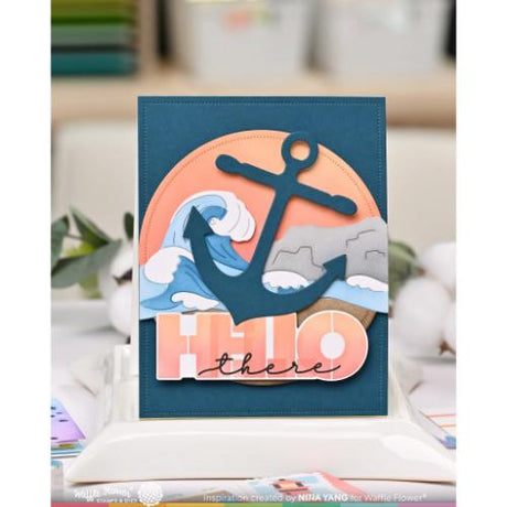 Waffle Flower - Overlapping Hello Additions Stamp Set