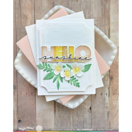 Waffle Flower - Overlapping Hello Additions Matching Die