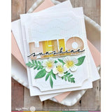 Waffle Flower - Overlapping Hello Die-n-stencil