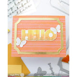 Waffle Flower - Overlapping Hello Die-n-stencil