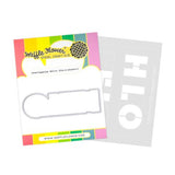 Waffle Flower - Overlapping Hello Die-n-stencil