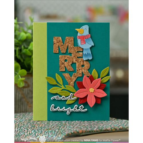Waffle Flower - Overlapping Vertical Merry Word Die