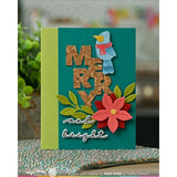 Waffle Flower - Overlapping Vertical Merry Word Die