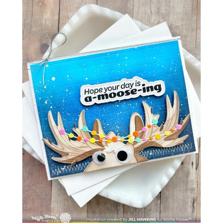 Waffle Flower - Holiday Moose Die-n-stencil