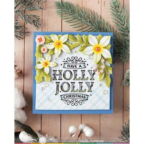 Waffle Flower - Poinsettia Frame Die
