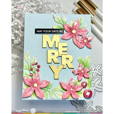 Waffle Flower - Poinsettia Frame Die