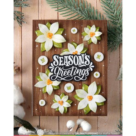 Waffle Flower - Poinsettia Frame Die