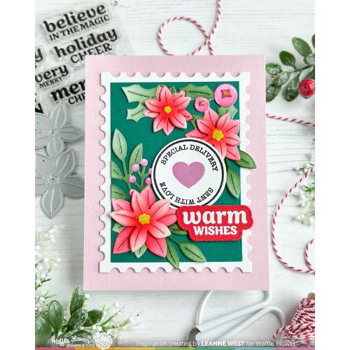 Waffle Flower - Poinsettia Frame Die