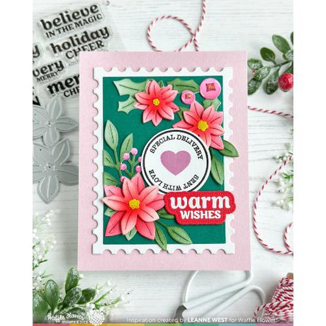 Waffle Flower - Poinsettia Frame Die