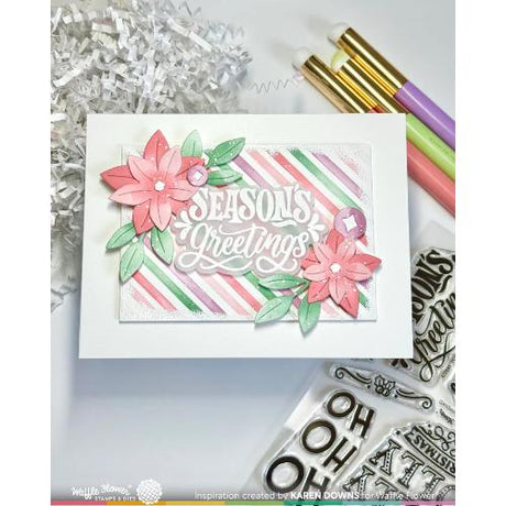 Waffle Flower - Poinsettia Frame Coloring Stencil