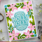 Waffle Flower - Poinsettia Frame Coloring Stencil